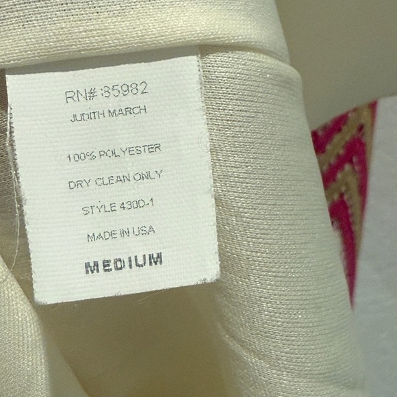 Judith March Cream and Pink Chevron Dress - Picture 4 of 4